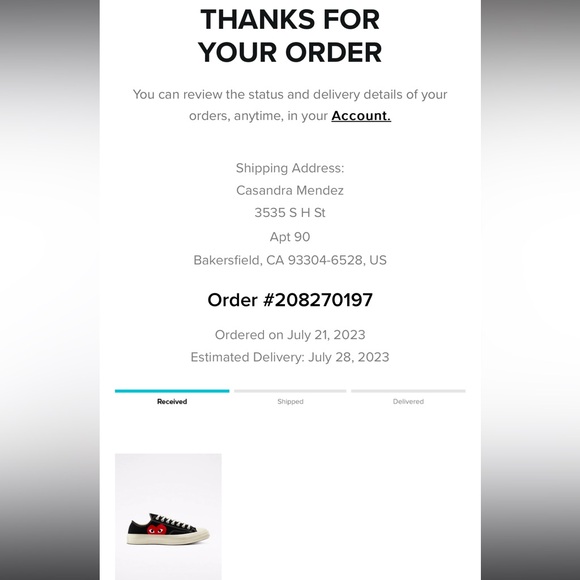 Converse CDG LowTop - Picture 6 of 7